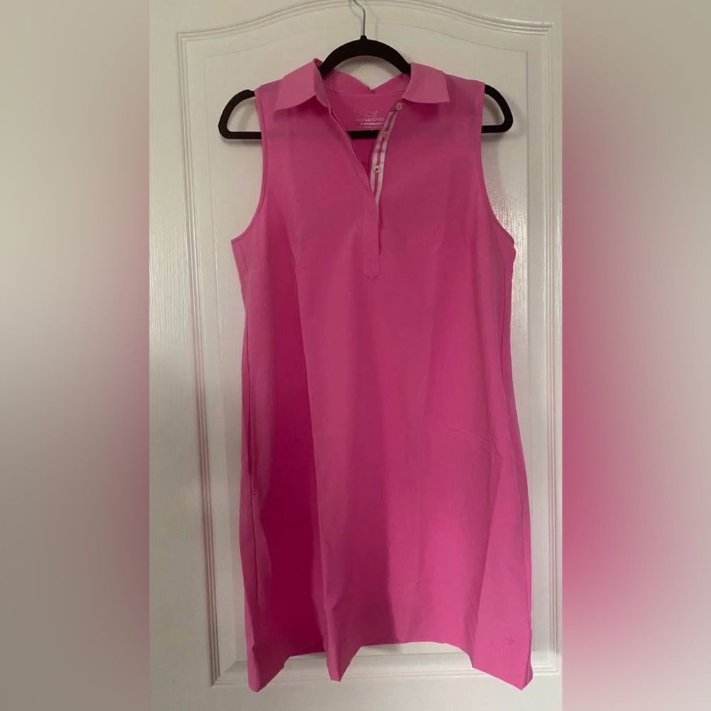 Vineyard Vines Fuchsia Pink Dress Popover